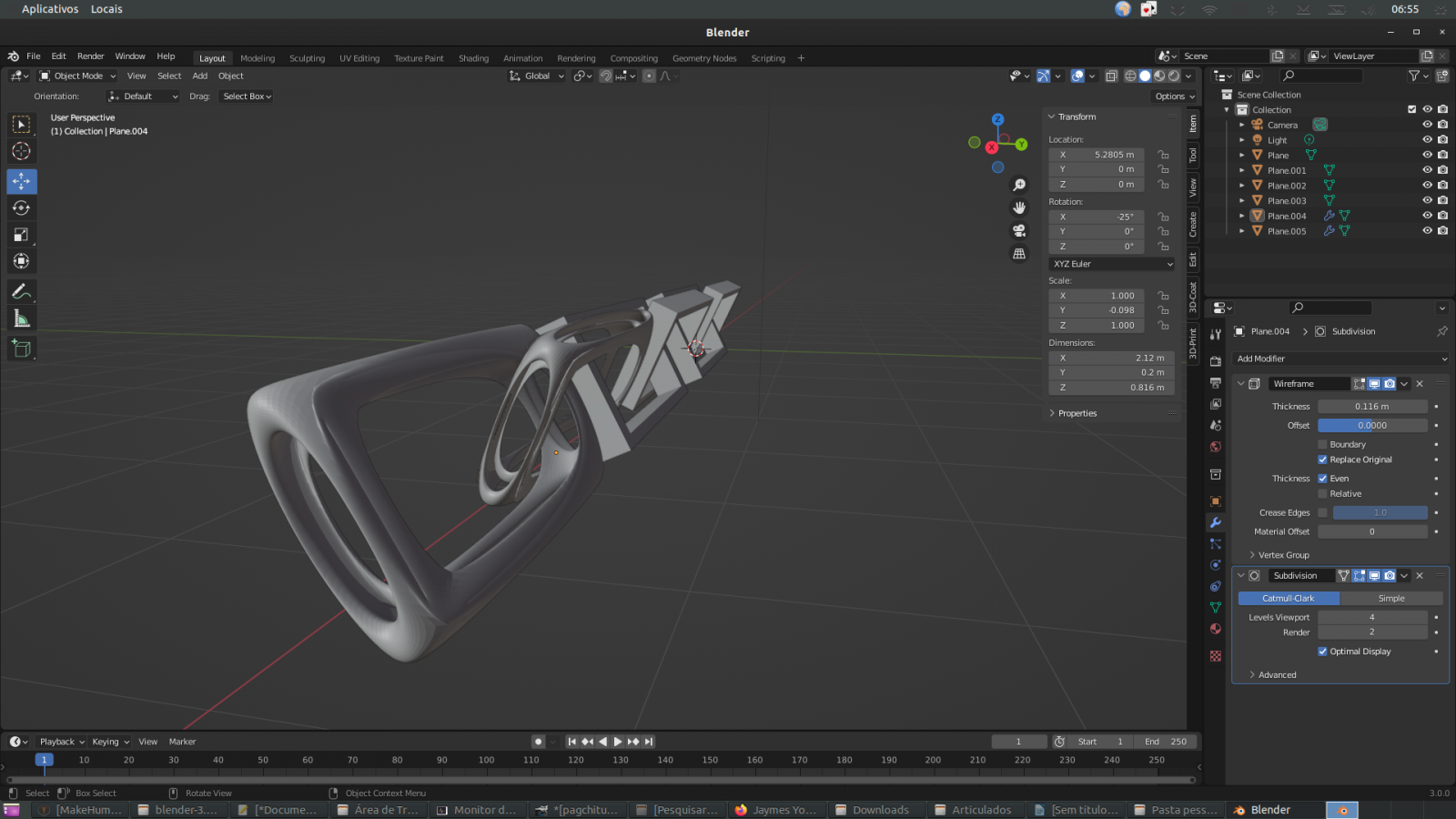 Como fazer uma corrente impressa em 3D com o Blender!